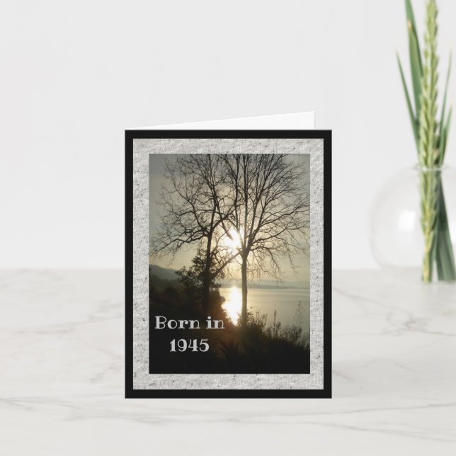 Född 1945 roligt faktauppgifter Greeting Card Kort (Framsida)