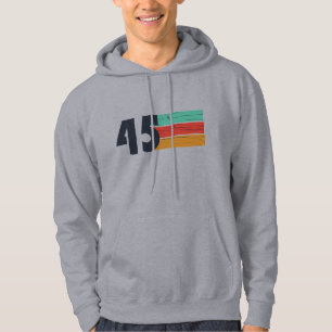 Född 1945 vintage 80 födelsedagskalkyl hoodie