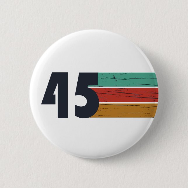 Född 1945 vintage 80 födelsedagskalkyl knapp (Framsida)