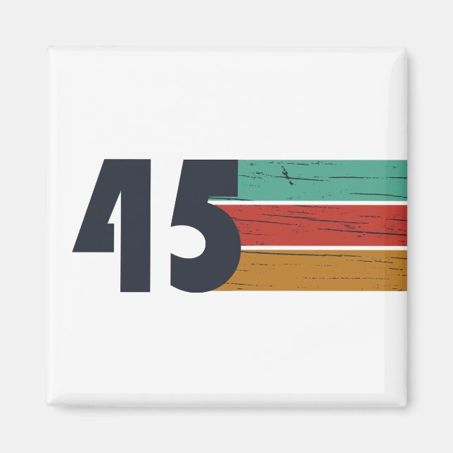 Född 1945 vintage födelsedagsfest magnet (Framsidan)