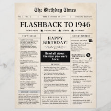 Född 1946 Mock Newspaper sepia