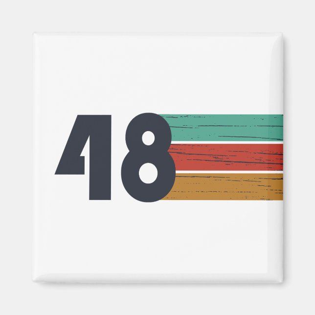 Född 1948 vintagens födelsedag magnet (Framsidan)