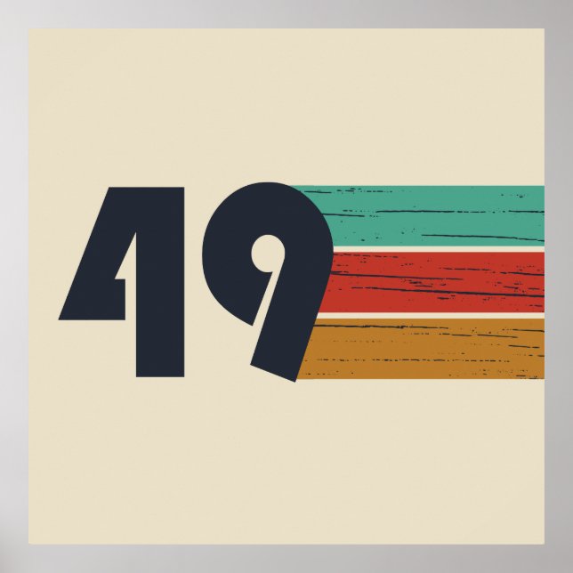 född 1949, vintagens födelsedag poster (Framsidan)