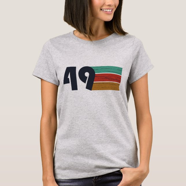 född 1949, vintagens födelsedag t shirt (Framsida)