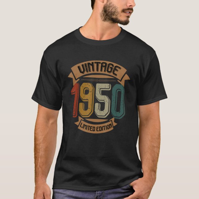 Född 1950 Vintage 1 T Shirt (Framsida)