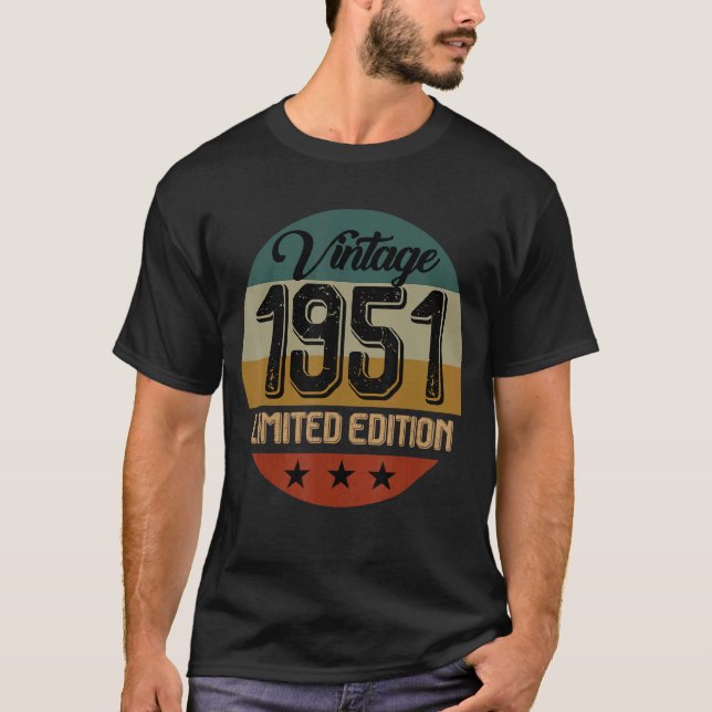 Född 1951 Vintage T Shirt (Framsida)