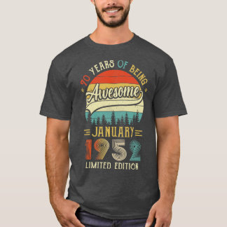 Född 1952 70:e födelsedagen 1952 70 år t shirt