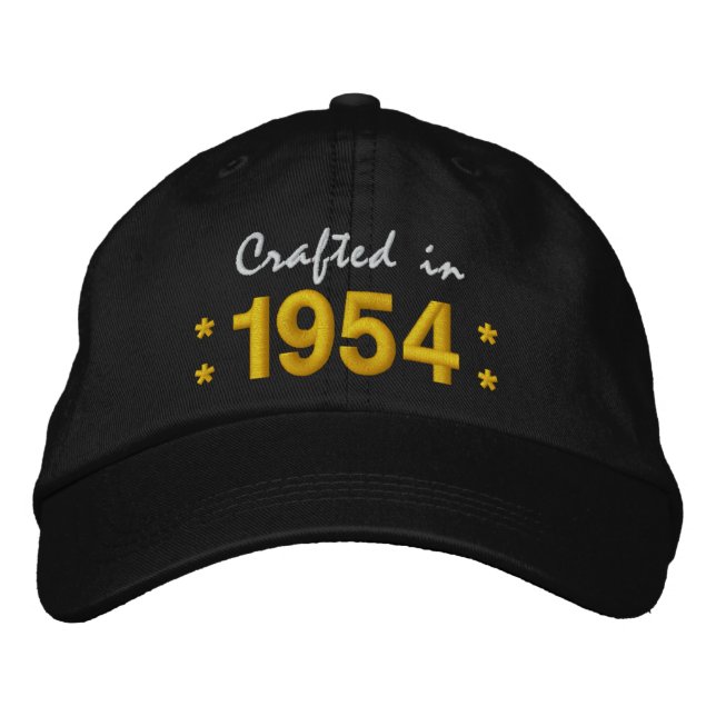 Född 1954 eller valfritt år 60 födelsedagar V02 BL Broderad Keps (Framsida)