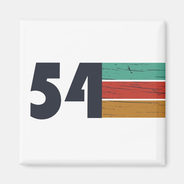 född 1954 vintage magnet (Framsidan)