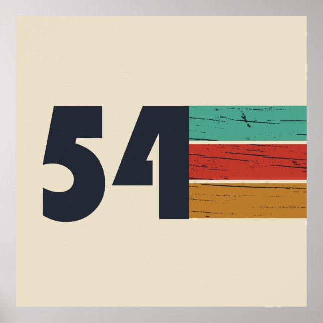 född 1954 vintage poster (Framsidan)