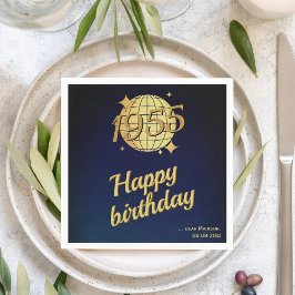 Född 1955 70-årsdagen guld festive napkin pappersservett
