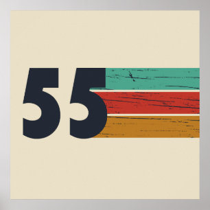 Född 1955 års födelsedagspresent poster