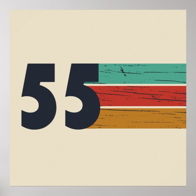 Född 1955 års födelsedagspresent poster (Framsidan)