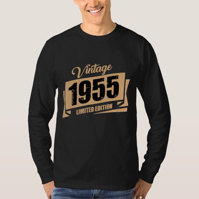 Född 1955 Vintage 2 T Shirt (Framsida)