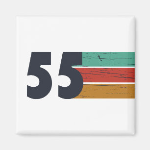 Född 1955 vintage 70 födelsedagspresent magnet