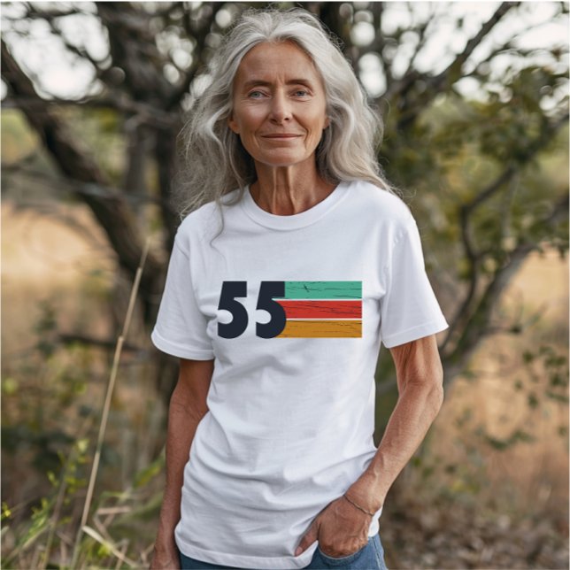 Född 1955 vintage 70 födelsedagspresent t shirt (Skapare uppladdad)