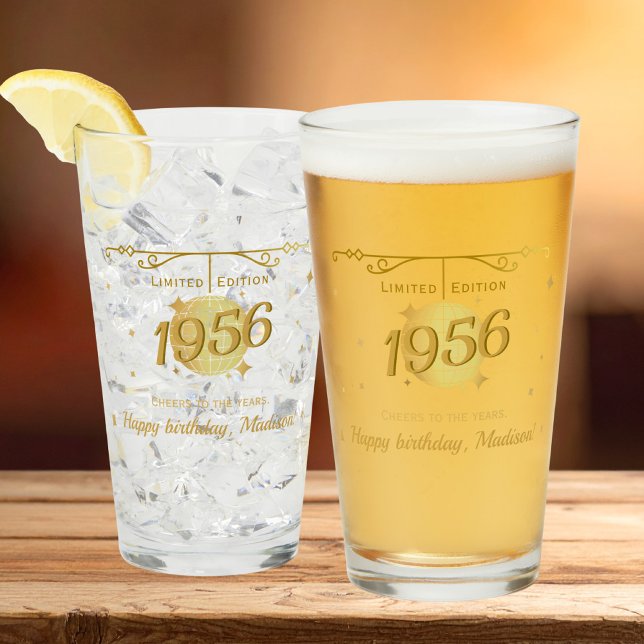 Född 1956 70-årsfest drinkbarstillbehör glaskopp (Skapare uppladdad)