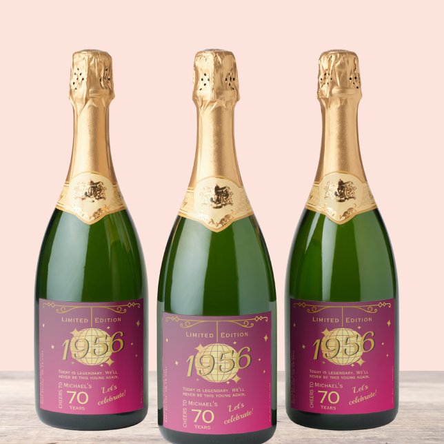 Född 1956 70-årsfest rosa öl (Skapare uppladdad)