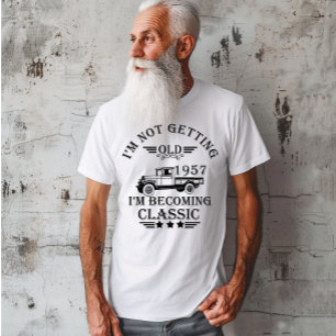 född 1957, vintage födelsedag t shirt