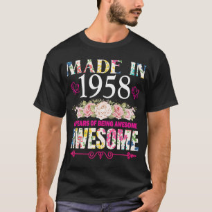 Född 1958 i 65en Fantastisk 1958 T Shirt