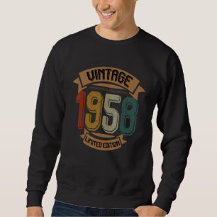 Född 1958 Vintage Lång Ärmad Tröja