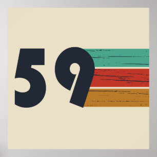 född 1959, vintagens födelsedag poster