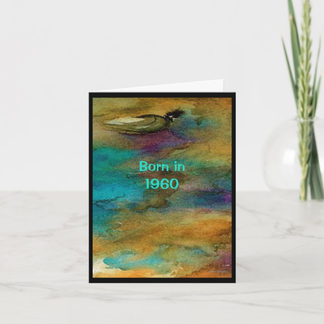 Född 1960 Roligt Facts of Birthday Kort (Framsida)