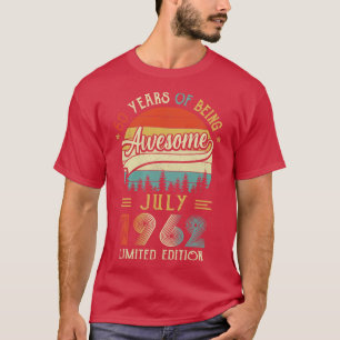Född 1962 60:e födelsedagen 1962 60 år t shirt