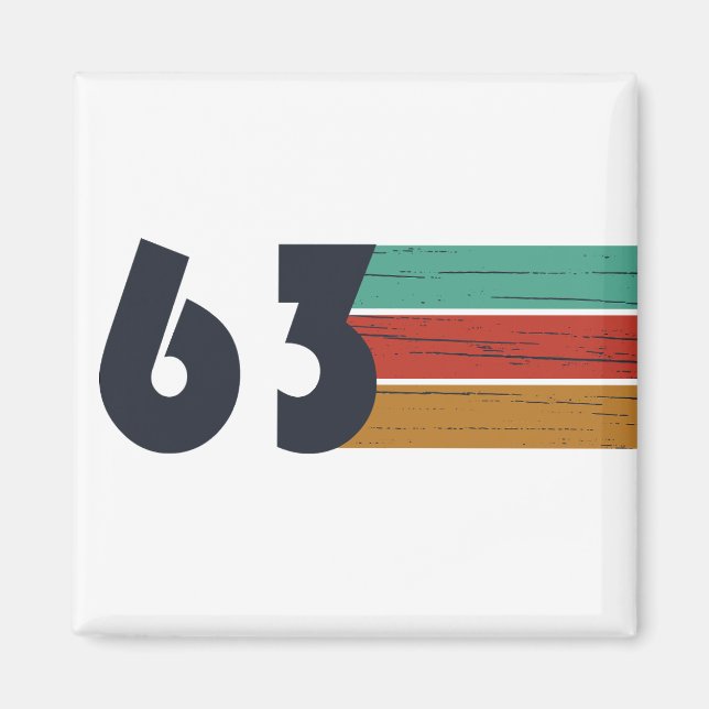 född 1963 vintagens födelsedagspresent magnet (Framsidan)