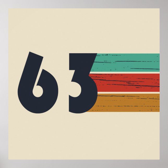 född 1963 vintagens födelsedagspresent poster (Framsidan)