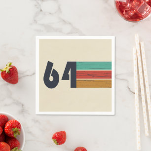 född 1964 vintage 60 år pappersservett