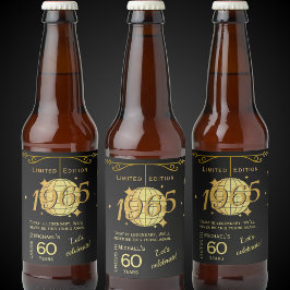 Född 1965 60-årsfest öl Etikett Set