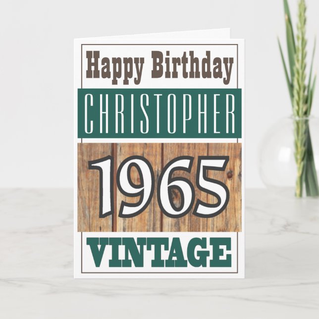 Född 1965 i Hälsning-kort Kort (Framsida)