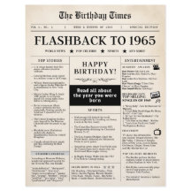 Född 1965 i Mock Newspaper för 60 år sedan