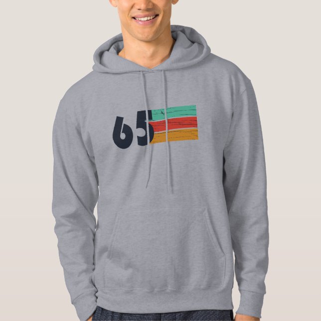 Född 1965 vintage 60 födelsedagspresent hoodie (Framsida)