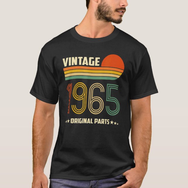 Född 1965 Vintagen Original Parts T Shirt (Framsida)
