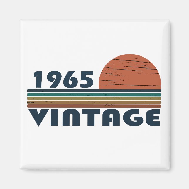 Född 1965 vintagens födelsedag magnet (Framsidan)