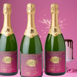 Född 1966 60-årsfest rosa ölblad