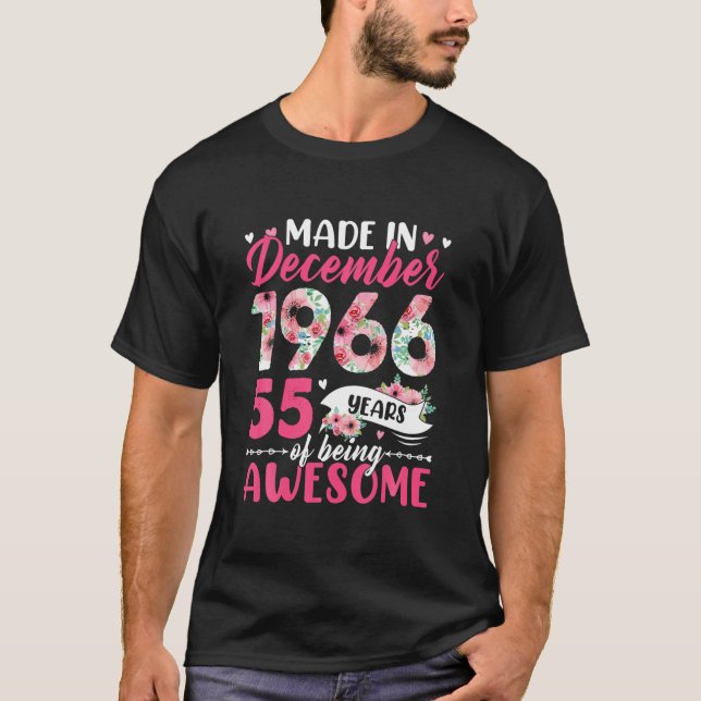 Född 1966 i 55 år efter t shirt (Framsida)