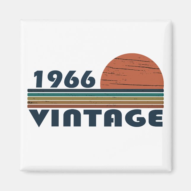Född 1966 vintage magnet (Framsidan)