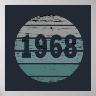 född 1968, klassisk solnedgång poster