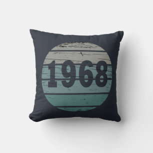 Född 1968 vintage födelsedagspresent kudde