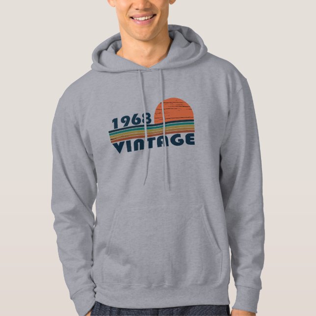 Född 1968 vintagens födelsedag hoodie (Framsida)