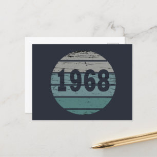 Född 1968 vintagens födelsedagspresent helg vykort