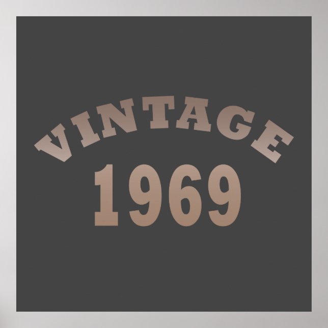 Född 1969 vintage Classic Poster (Framsidan)