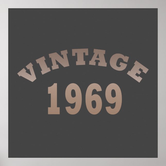 Född 1969 vintage klassiker poster (Framsidan)