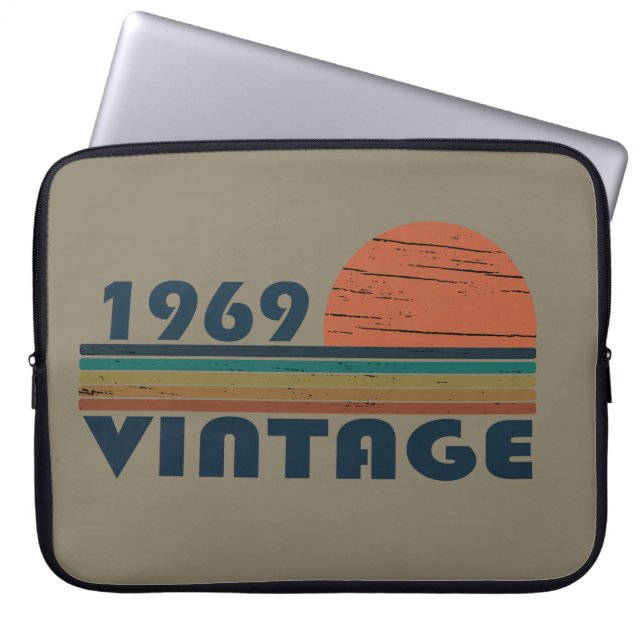 Född 1969 vintagens födelsedag laptop fodral (Framsidan)