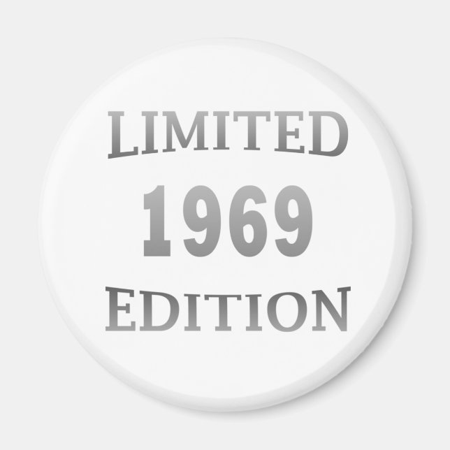 Född 1969 vintagens födelsedag magnet (Framsidan)