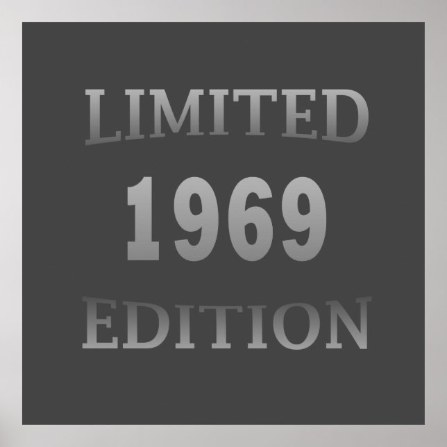 född 1969, vintagens födelsedag poster (Framsidan)