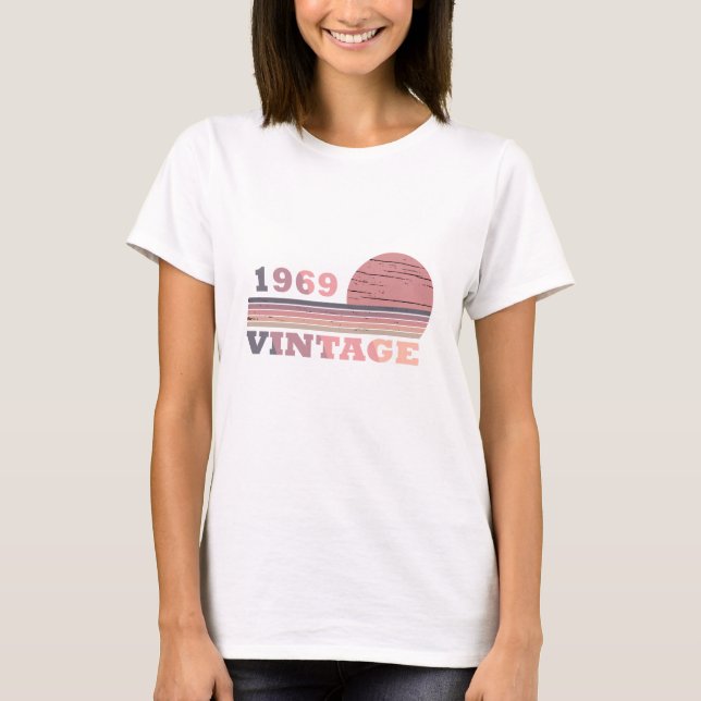 Född 1969 vintagens födelsedag t shirt (Framsida)